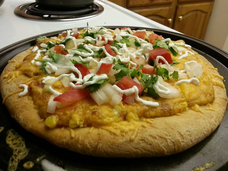 Illustration for article titled Taco Pizza is sitting on the stove, done